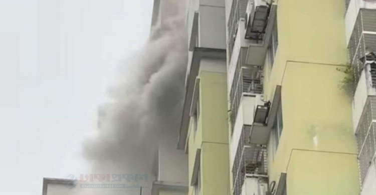 রাজধানীর মোহাম্মদপুরে বহুতল ভবনে অগ্নিকাণ্ড, ছাদে আটকা পড়েছেন কয়েকজন
